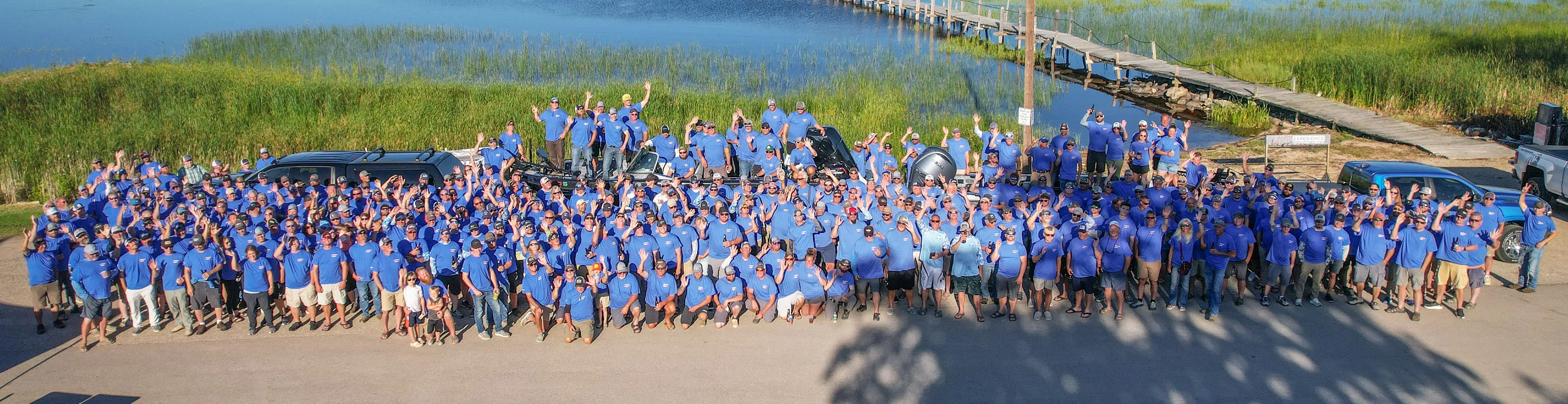 The whole Warrior Family gathered lakeside at the 2025 Rally