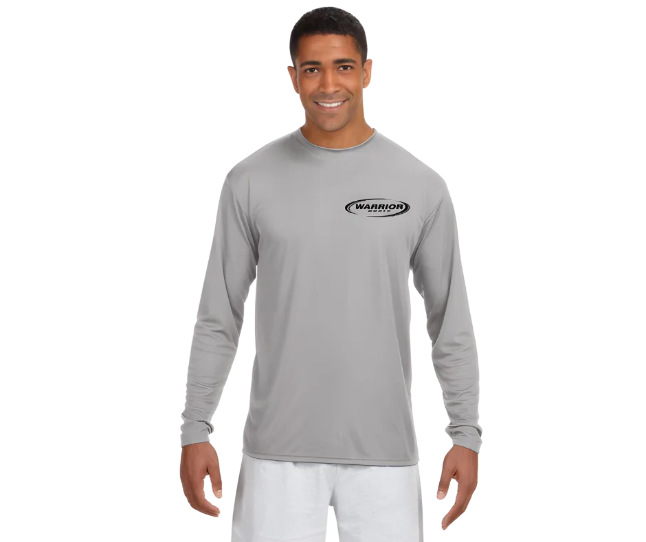 Silver Moisture-Wicking Long Sleeve Tee