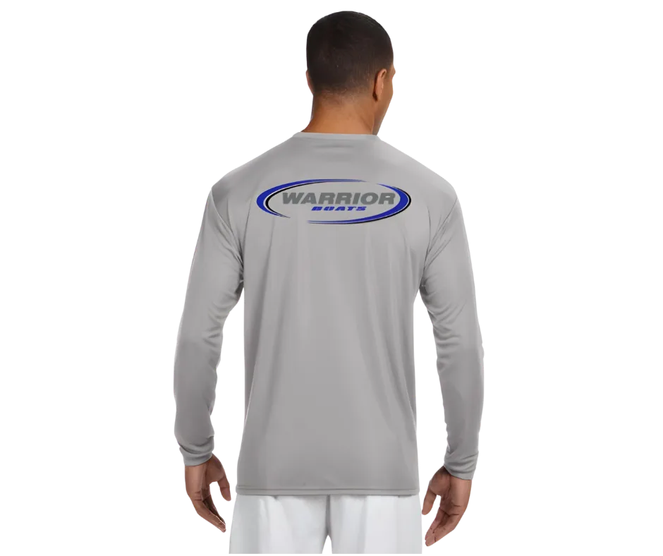 Silver Moisture-Wicking Long Sleeve Tee